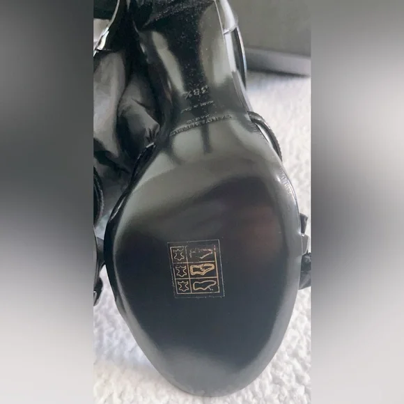 Saint Laurent YSL 100mm Opyum Patent Leather Sandals - Picture 10 of 16